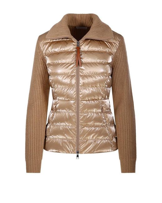 Moncler Natural Padded Zip-Up Cardigan