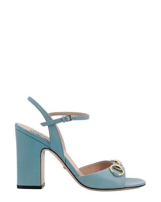 Gucci Blue Heeled Sandals