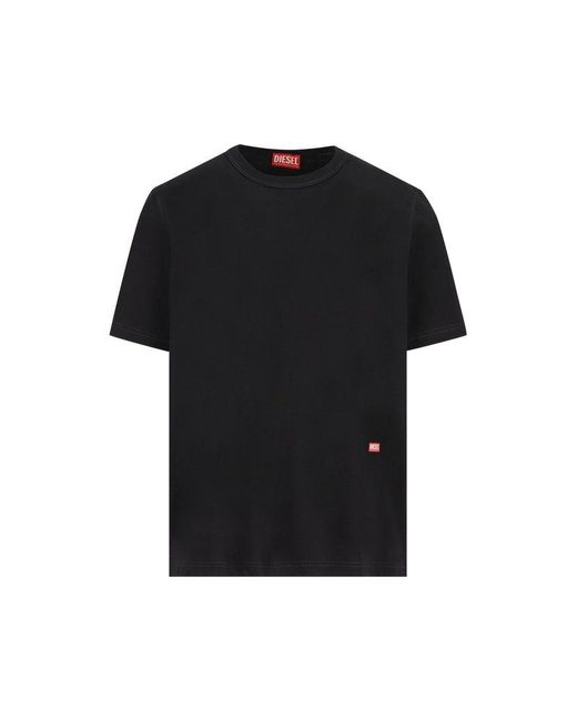 DIESEL Black T-Shirt T-Adjust-Slits-R13 for men