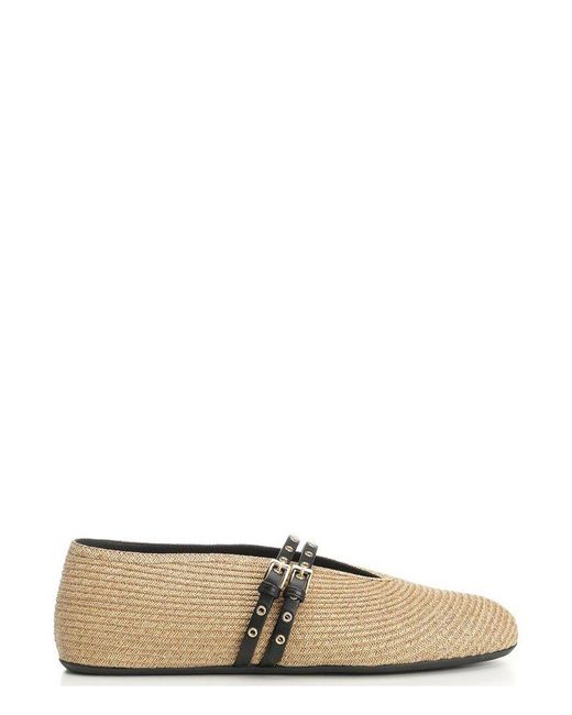 Alaïa Brown Ballerinas With Double Strap