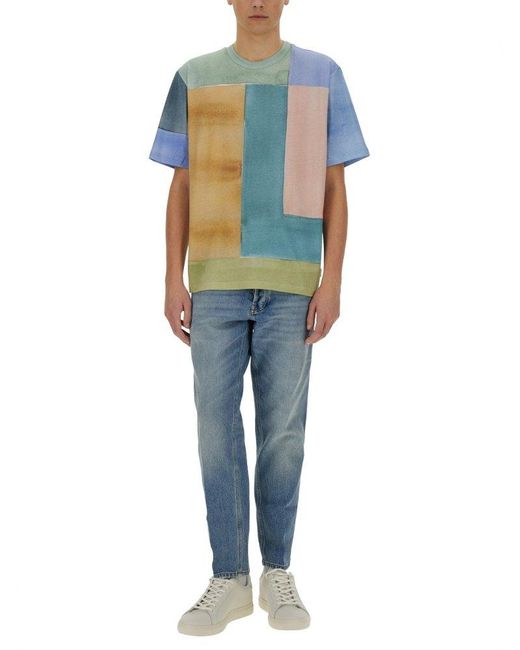 Paul Smith Blue Casual Fit Tshirt for men
