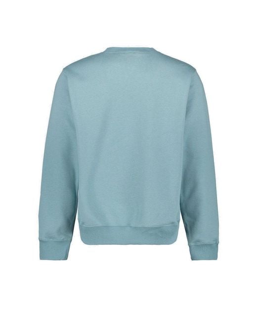 Dior Blue Logo Patch Crewneck Sweatshirt for men