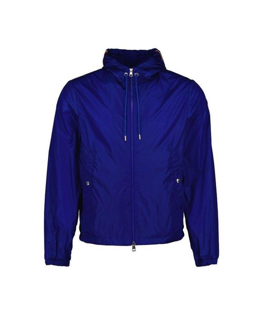 Moncler Blue Grimpeurs Drawstring Hooded Jacket for men