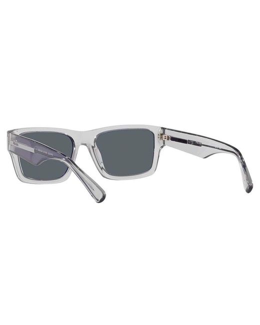 Prada Gray Rectangular Frame Sunglasses