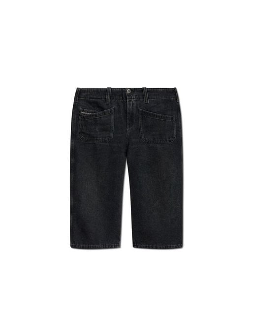 ショートパンツ Diesel De-Keate-Short Denim Shorts DIESEL De-Keate Denim Shorts in Black | Lyst
