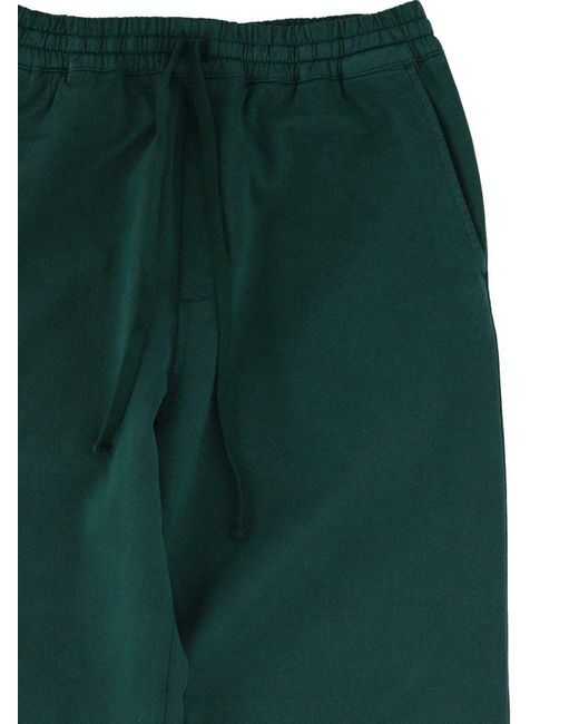 Carhartt Green Logo-Patch Drawstring Trousers for men