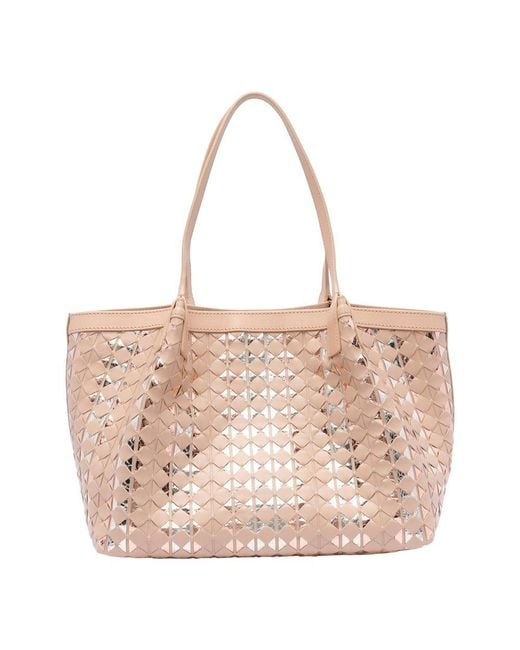 Serapian Pink Mosaico Small Secret Tote Bag