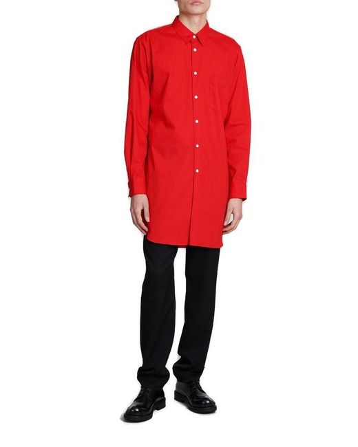 Comme des Garçons Red Long-sleeved Shirt for men