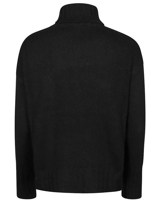 Aragona Black Turtleneck Sweater