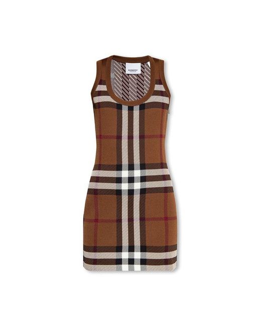 Burberry Brown 'maisie' Checked Dress
