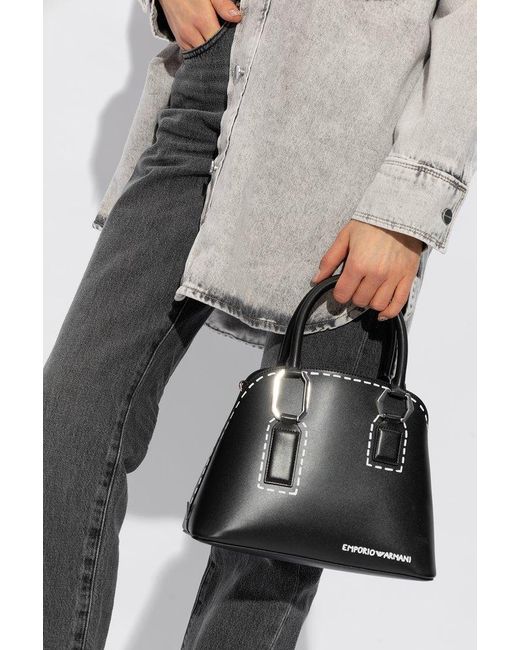 Emporio Armani Black Shoulder Bag,