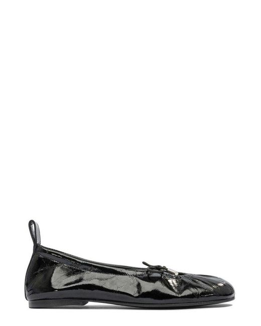 Alohas Black Rosalind Onix Leather Ballet Flats