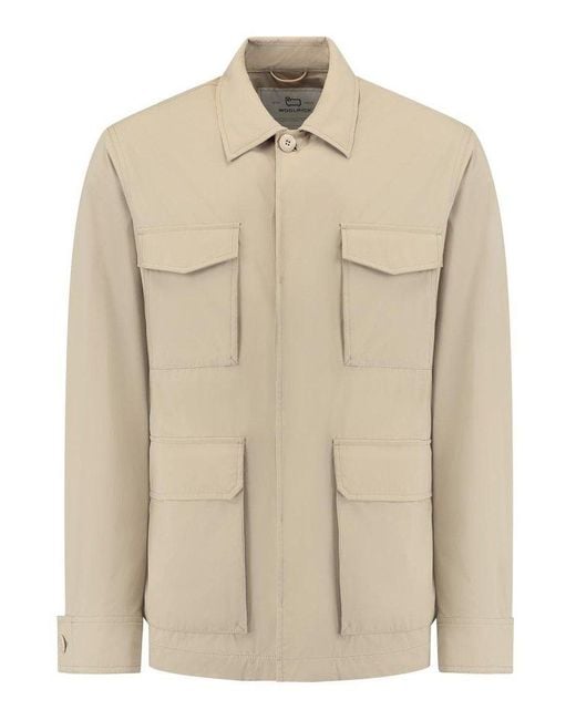 Woolrich Natural Pocket Detailed Field Jacket for men