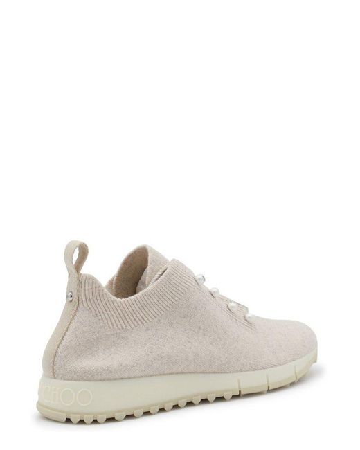 Jimmy Choo Natural Veles Embellished Sneakers