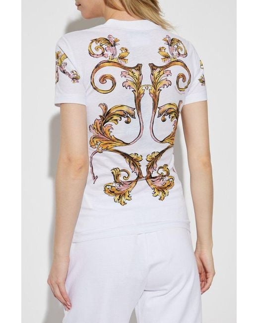 Versace Jeans Couture White Barocco Crewneck T-Shirt