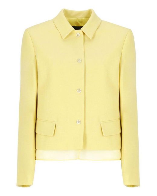 Fabiana Filippi Yellow Long Sleeved Buttoned Jacket