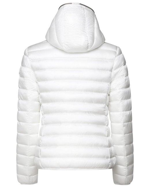 Save The Duck White Alexis Hooded Puffer Jacket