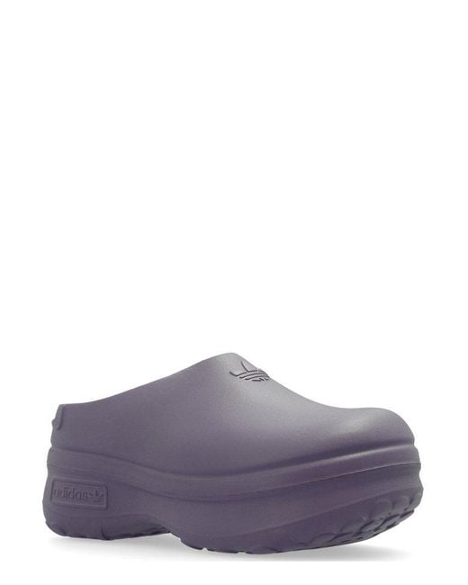 Adidas Originals Purple Adifom Stan Smith Platform Slides
