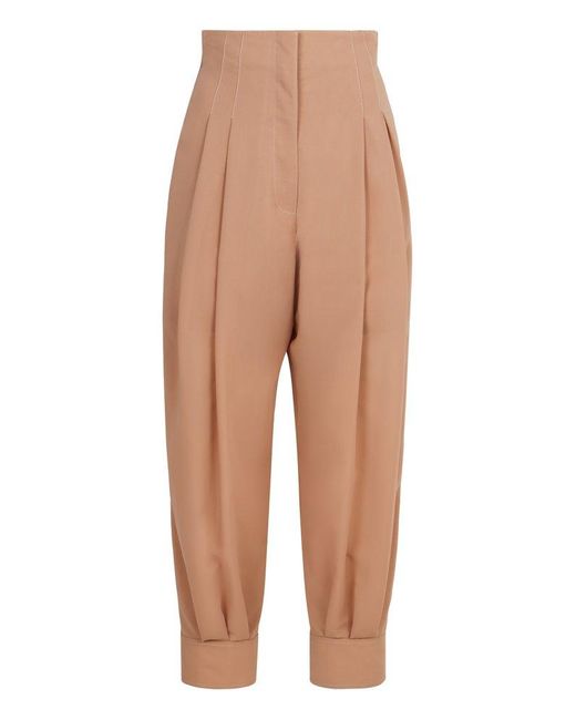 Philosophy Di Lorenzo Serafini White High-Waist Tapered-Fit Trousers