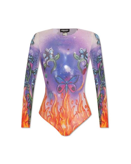 DSquared² Multicolor 'underwear' Collection Bodysuit,
