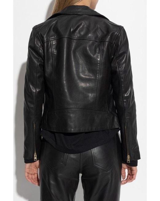 AllSaints Black Leather Jacket Dalby