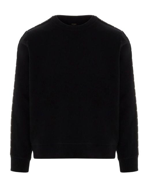 Fendi Black Ff Motif Sweatshirt for men