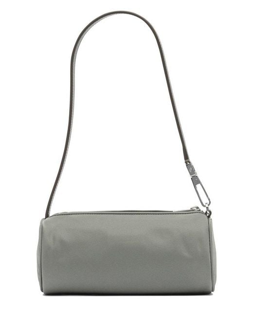 Tory Burch Gray Virginia Zipped Cylinder Bag