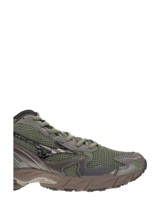 Mizuno Gray Wave Rider 10 Lace-Up Sneakers for men