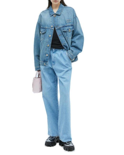 Miu Miu Blue Baggy Jeans