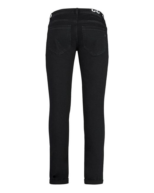 Dondup Black George Slim Jeans for men