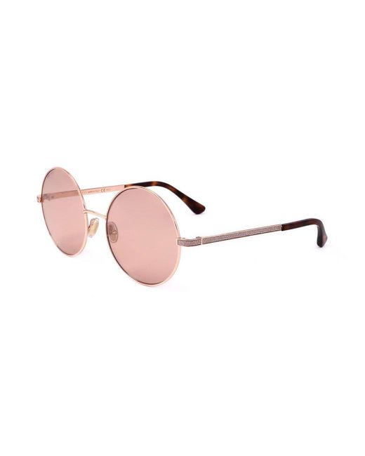 Jimmy Choo Pink Round Frame Sunglasses