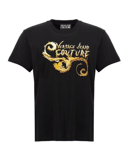 Versace Jeans Couture Black Chromo Couture T-Shirt for men