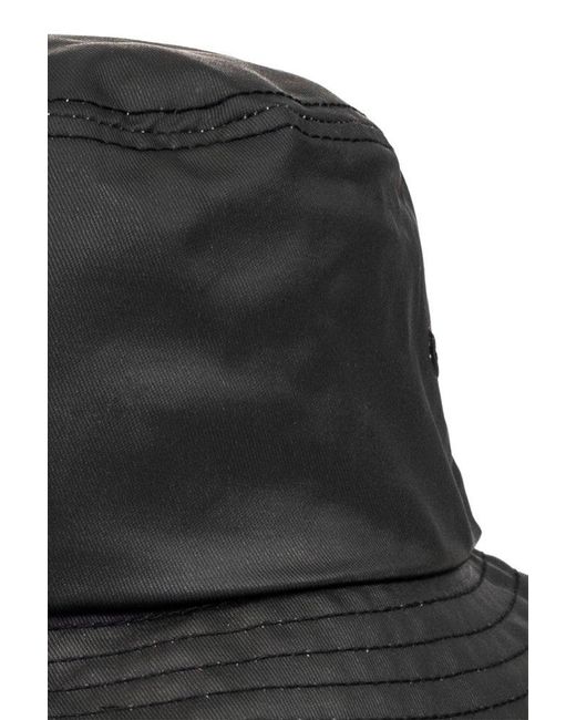 DIESEL Black 'c-fish-coat' Bucket Hat With Logo, for men