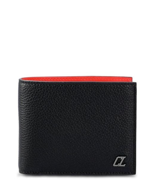 Christian Louboutin Black Logo Detailed Bi-fold Wallet for men