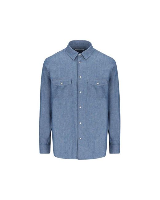 Loro Piana Blue Thomas Button-up Denim Shirt for men