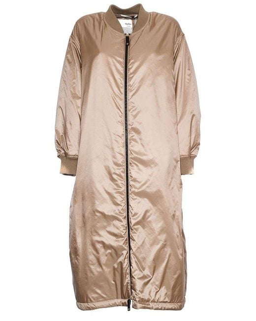 Max Mara Natural Zip-Up Long-Sleeved Jacket