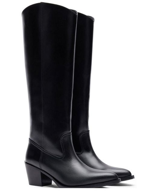 Stuart Weitzman Black Tate Knee-High Boots