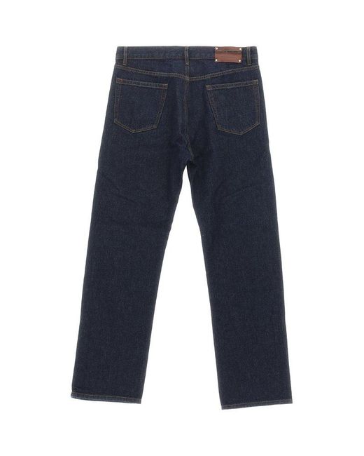 Dries Van Noten Blue Straight Leg Denim Jeans for men