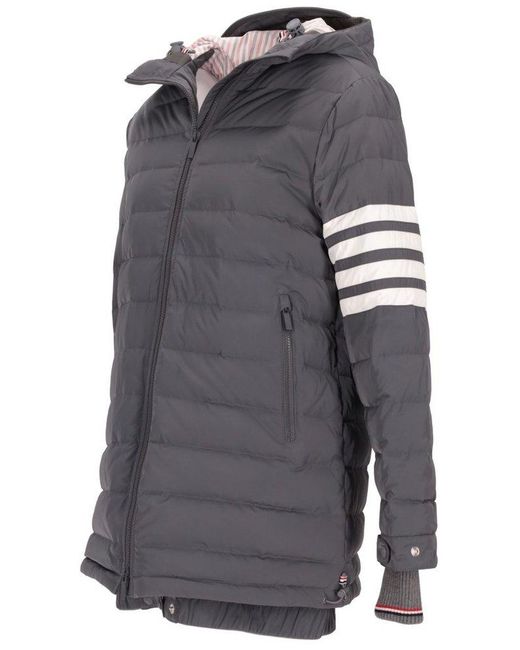 Thom Browne Gray 4-Bar Down Jacket