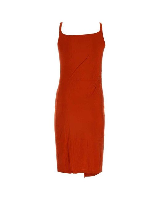 Rabanne Red Stud Detailed Sleeveless Dress