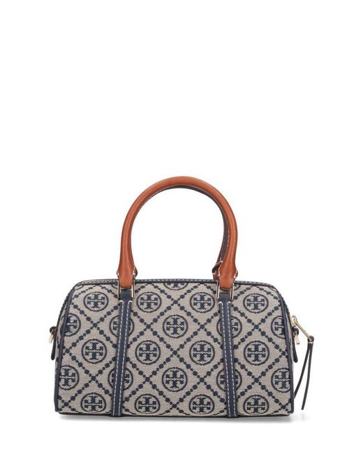 Tory Burch Multicolor T Monogram Zipped Mini Barrel Bag
