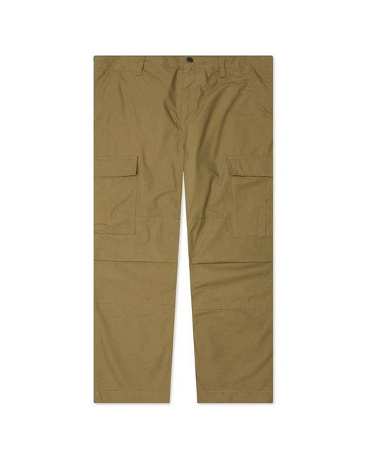 Carhartt Green Regular Ripstop Straight-Leg Cargo Trousers for men