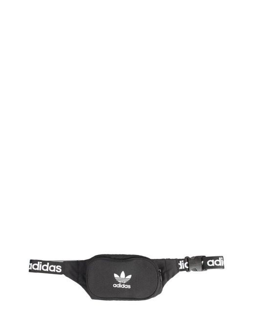 Adidas Originals Black Adicolor Logo Printed Belt Bag for men