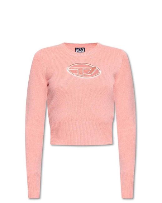 DIESEL Pink 'm-areesa' Sweater With Logo