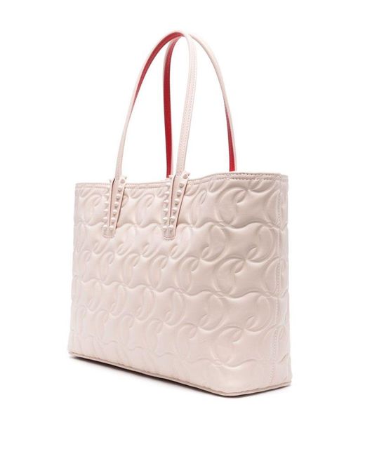 Christian Louboutin Pink Cabata All-over Logo Patterned Tote Bag