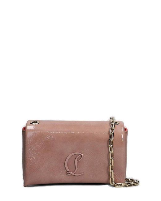 Christian Louboutin Pink Loubi54 Foldover Top Crossbody Bag