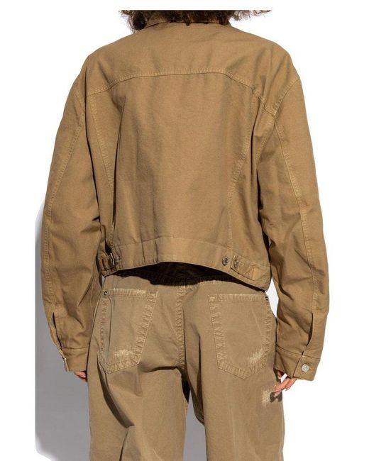 DSquared² Natural Button-Up Straight Hem Jacket