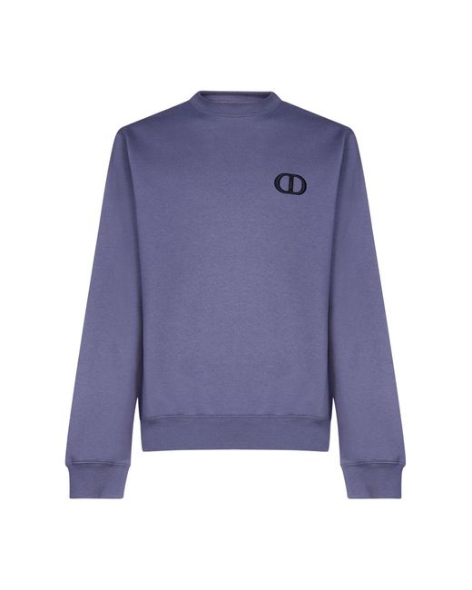 Dior Purple Cd Icon Embroidery Sweatshirt for men