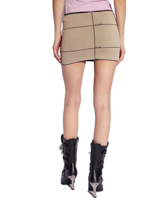 Vetements Natural Fitted Mini Skirt,