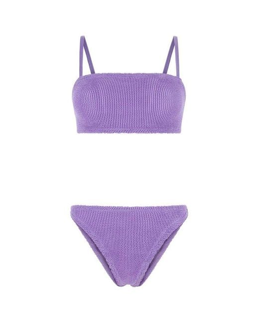 Hunza G Gigi Two-piece Bikini Set in Purple | Lyst Canada